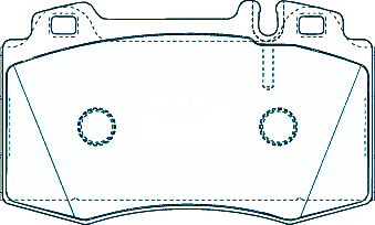 Alternative view of Suitable For Mercedes Benz ML350 W163 Brembo 02-05 DB1453 Front Brake Pads