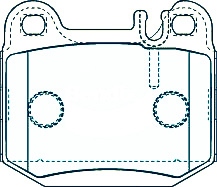 Alternative view of Suitable For Mercedes-Benz ML320 350 270D [W163] ATE 98-05 DB1461 Rear Brake Pads