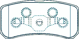 Alternative view of Suitable For DODGE Caliber 18" Wheels 2.0L 2011-ON DB1464 Rear Disc Brake Pads