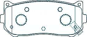 Alternative view of Suitable For Kia Spectra 5D Hatchback 1.8 01-04 DB1466 Rear Disc Brake Pads