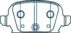 Alternative view of Suitable For Holden Barina 1.4 [XC] 01-05 DB1472 Rear Disc Brake Pads