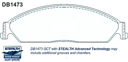 Alternative view of Suitable For Ford Falcon BA XT BF XR BA BAII BF DB1473 Front Disc Brake Pads