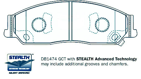 Alternative view of Suitable For Toyota Camry 2.4 3.0 02-06 DB1474 Front Brake Pads