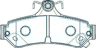 Alternative view of Suitable For Toyota Aurion GSV40 GSV50 06-17 DB1475 Rear Disc Brake Pads