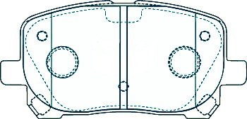 Alternative view of Suitable For Toyota Avensis Verso 2001-2009 DB1487 Front Disc Brake Pads