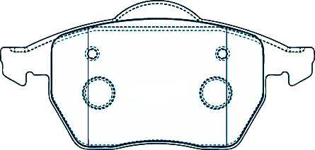 Alternative view of Suitable For Volkswagen Bora 2.3 V5 2000-2005 DB1492 Front Disc Brake Pads