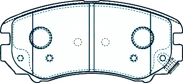Alternative view of Suitable For Kia Optima 2.7 V6 04-06 DB1504 Front Disc Brake Pads