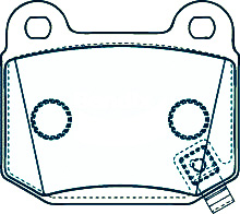 Alternative view of Suitable For Mitsubishi Lancer Evolution Evo 7 01-05 DB1521 Rear Brake Pads