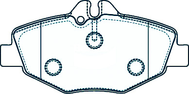 Alternative view of Suitable For Mercedes E-Class 280 [W211] 05-08 DB1667 Front Brake Pads
