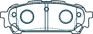 Alternative view of Suitable For Subaru Liberty Turbo 2.0 B4 GT 03-04 DB1672 Rear Brake Pads
