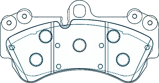 Alternative view of Suitable For Volkswagen Touareg DB1676 DB1677 Front & Rear Brake Pads