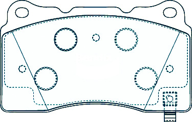 Alternative view of Suitable For Ford Mustang SHELBY+GT 05-13 DB1678 Front Disc Brake Pads