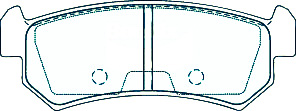 Alternative view of Suitable For Daewoo Lacetti 1.8 Sedan 03-04 DB1690 Rear Brake Pads