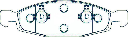 Alternative view of Suitable For Jeep Grand Cherokee WJ 1999-2000 DB1715 Front Disc Brake Pads