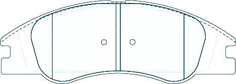 Alternative view of Suitable For Kia Cerato 2.0L 04-09 DB1727 Front Disc Brake Pads