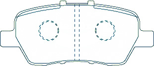 Alternative view of Suitable For Honda MDX 3.5 [YD] 03-07 DB1736 Rear Disc Brake Pads