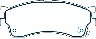Alternative view of Suitable For Kia Spectra 1.8L 99-04 DB1753 Rear Disc Brake Pads