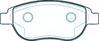 Alternative view of Suitable For Citroen C3 1.6 Automatic 02-10 DB1758 Front Disc Brake Pads