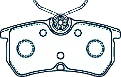Alternative view of Suitable For Ford Fiesta 2.0 XR4 [WQ] 07-09 DB1759 Rear Disc Brake Pads