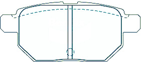 Alternative view of Suitable For Lexus CT200H 1.8L 10-ON DB1786 Rear Disc Brake Pads