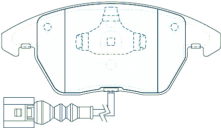 Alternative view of Suitable For Volkswagen Caddy Beetle Golf 04-On DB1849 Front Brake Pads