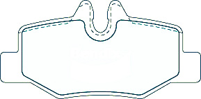 Alternative view of Suitable For Mercedes Vito 109 2.1 CDI Bosch 08-On DB1966 Rear Brake Pads