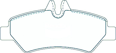 Suitable For Volkswagen Crafter 35 2.5 TDi 06-12 DB1972 Rear Disc Brake Pads - Image 2