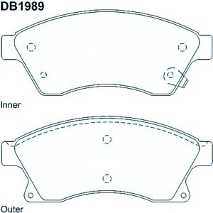 Alternative view of Suitable For Holden Cruze [JH JG] 09-16 DB1989 Front Brake Pads