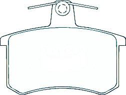Alternative view of Suitable For Audi 100 2.2 Turbo 89-91 DB222 Rear Disc Brake Pads
