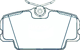 Alternative view of Suitable For Saab 9000 2.0 GLE 87-88 DB303 Front Disc Brake Pads