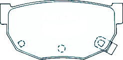 Alternative view of Suitable For Nissan 200SX Sylvia Turbo [S15] SR20 99-03 DB325 Rear Brake Pads