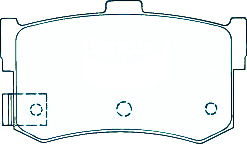 Alternative view of Suitable For Honda Legend 2 Door Akebono 87-90 DB437 Rear Brake Pads