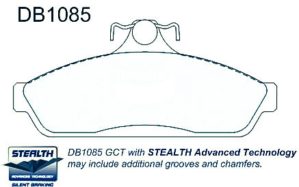 Alternative view of Suitable For Holden Commodore VP VL HSV VN VR VS DB1085 Front Brake Pads