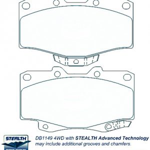 Alternative view of Suitable For Toyota Hilux 1997-2005 DB1149 Front Disc Brake Pads