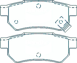 Alternative view of Suitable For Honda City 1.5 i VTEC Vti/-L4 08-18 DB1163 Rear Disc Brake Pads