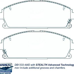 Alternative view of Suitable For Nissan ELGRAND E52 3.5 V6 MPV 10-18 DB1333 Front Brake Pads