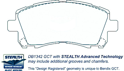 Alternative view of Suitable For Subaru Liberty 2.5 MPI RX 1997-1998 DB1342 Front Disc Brake Pads
