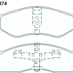Alternative view of Suitable For Chrysler Neon 2.0 94-01 DB1374 Front Disc Brake Pads