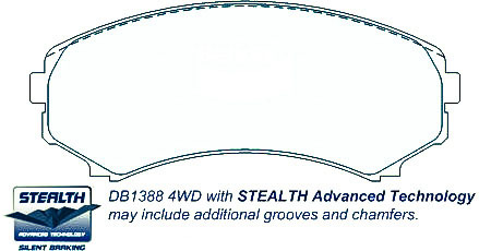 Alternative view of Suitable For Mazda Titan Dash 2.0 Truck Dual Wh. 04-On DB1388 Front Brake Pads