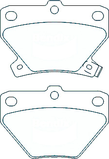 Alternative view of Suitable For Toyota Corolla E120 130 Series 00-08 DB1429 Rear Disc Brake Pads