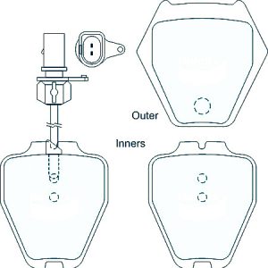 Alternative view of Suitable For Audi A4 2.4 2.8 00-05 DB1442 Front Disc Brake Pads