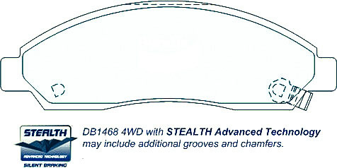 Alternative view of Suitable For Isuzu D-MAX 3.0 D Cab Chassis 8DH 07-12 DB1468 Front Brake Pads