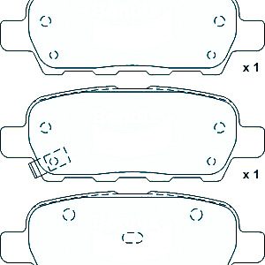 Alternative view of Suitable For Nissan X-Trail T30 T31 01-14 DB1509 Rear Disc Brake Pads