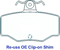 Alternative view of Suitable For Nissan PULSAR [N16] 00-05 DB1718 Rear Disc Brake Pads
