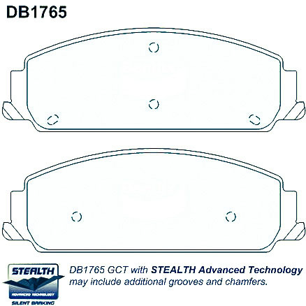 Alternative view of Suitable For Holden Commodore Ute [VE] 06-13 DB1765 Front Disc Brake Pads