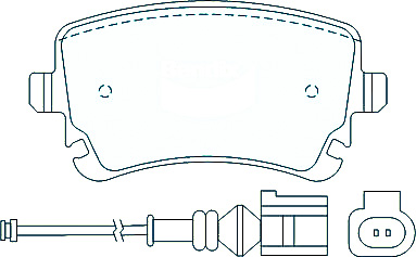 Alternative view of Suitable For Volkswagen Transporter 103 TDI 2.0 DT 10-11 DB1956 Rear Brake Pads