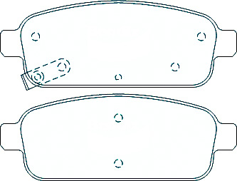 Alternative view of Suitable For Holden Cruze JG JH 1.8 2.0 Turbo DB1990 Rear Brake Pads