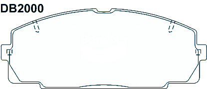 Alternative view of Suitable For Toyota HiAce 2.4 Van LH56V,66V 295mm 83–88 DB2000 Front Brake Pads