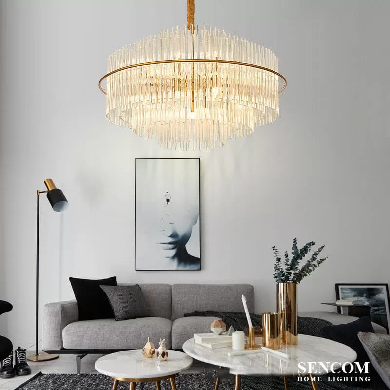 Đèn chùm thủy tinh pha lê cao cấp HĐ04