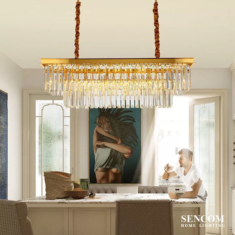 Đèn chùm hiện đại hình chữ nhật HĐ07